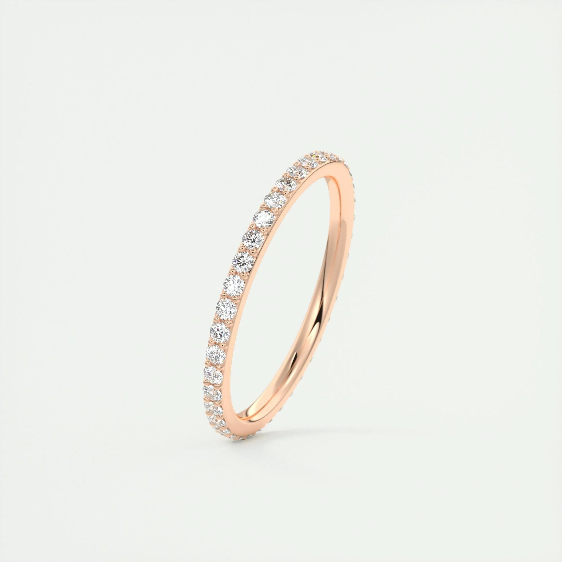 0.37 CT Round Full Eternity CVD EF/VVS Diamond Wedding Band 12