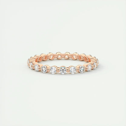 0.69 CT Round Full Eternity CVD EF/VVS Diamond Wedding Band 11
