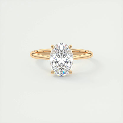 1.91 CT Oval Cut Solitaire Moissanite Engagement Ring 15