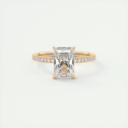 2 CT Radiant Solitaire CVD F/VS1 Diamond Engagement Ring 16