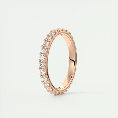 0.84 Round Cut Shared Prong Moissanite Bridal Wedding Band 12