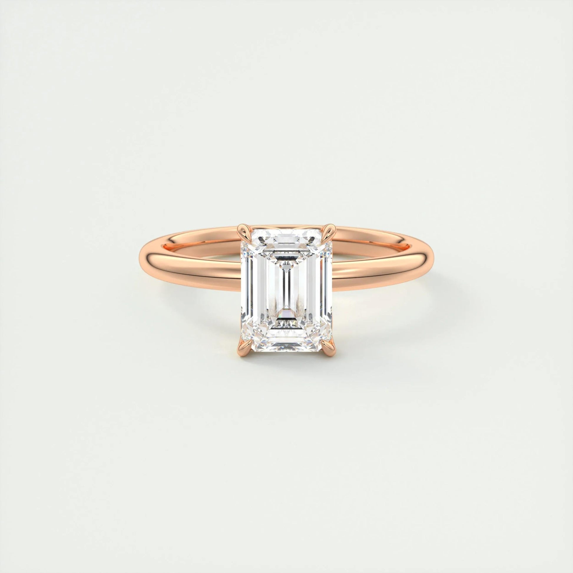 1.91 CT Emerald Cut Solitaire Moissanite Engagement Ring 15