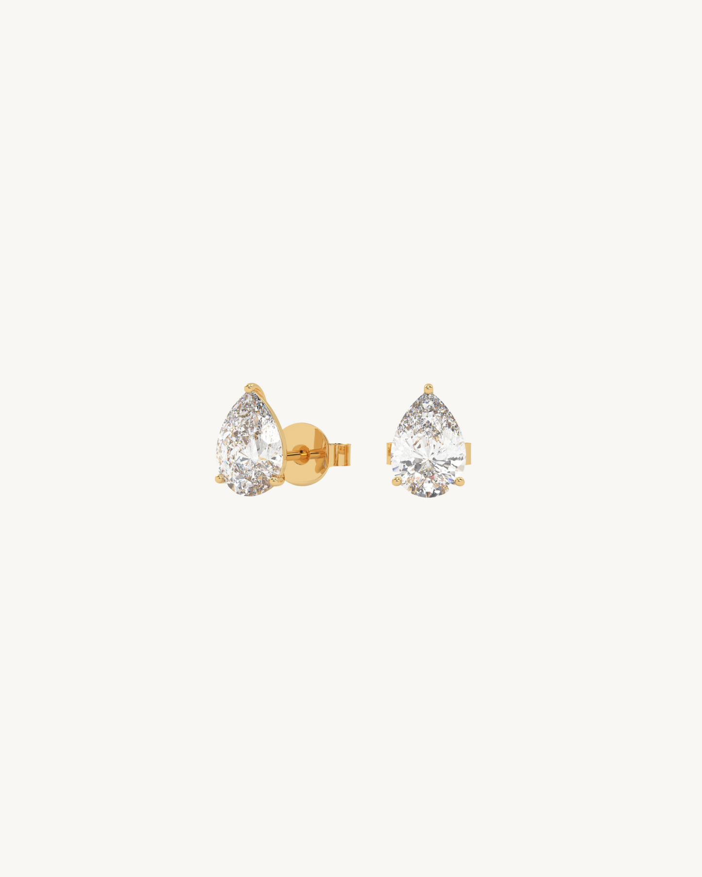 1.0 CT Round Bezel Solitaire Lab Grown Diamond Earrings