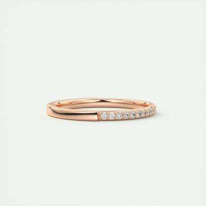 0.18 CT Round Half Eternity CVD EF/VVS Diamond Wedding Band 16