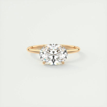 1.91 CT Oval Cut Solitaire Moissanite Engagement Ring 16
