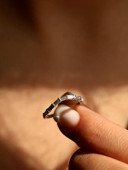 Marquise Cut Cluster Styled Lab Grown Wedding Band