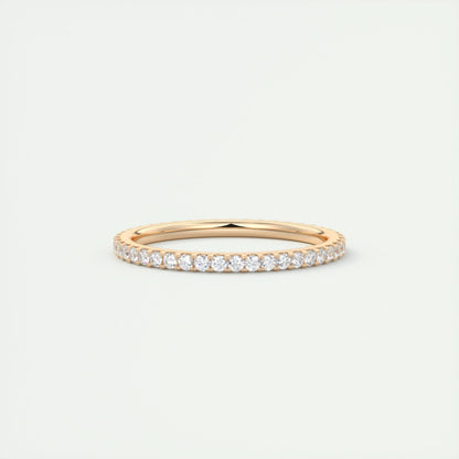 0.36 Round Cut Full Eternity Moissanite Bridal Wedding Band 9
