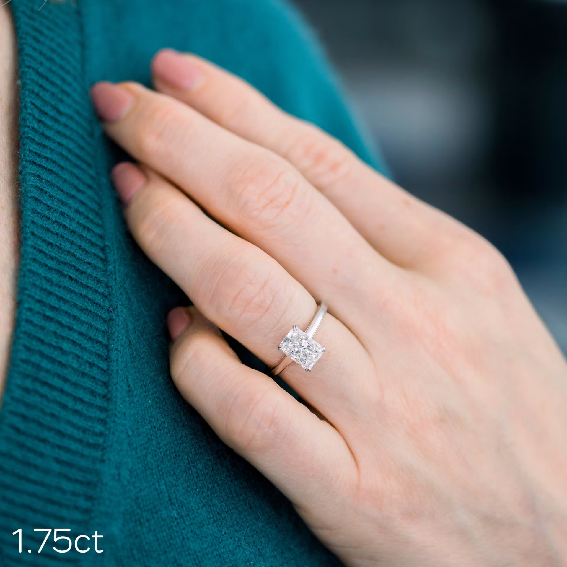 Marquise Cut Cluster Styled Lab Grown Diamond Engagement Ring
