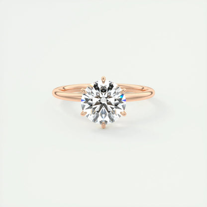 2.0 CT Round Cut Solitaire Moissanite Engagement Ring 16