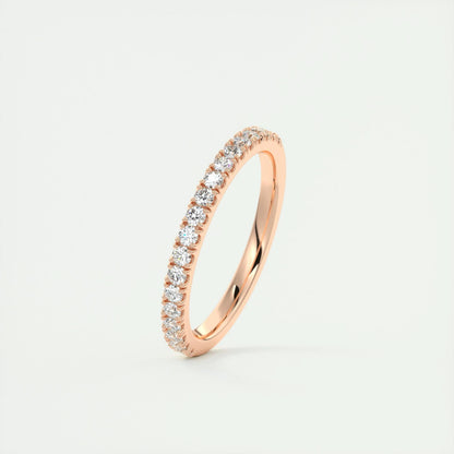 0.38 Round Half Eternity Stacking Moissanite Bridal Wedding Band 11