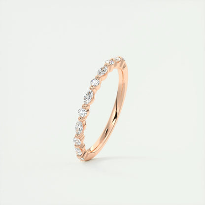 0.32 Marquise & Round Alternative Moissanite Wedding Band 11