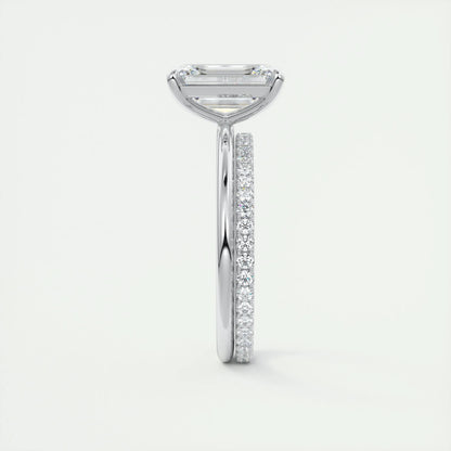 1.91 CT Emerald Cut Solitaire Moissanite Engagement Ring 6