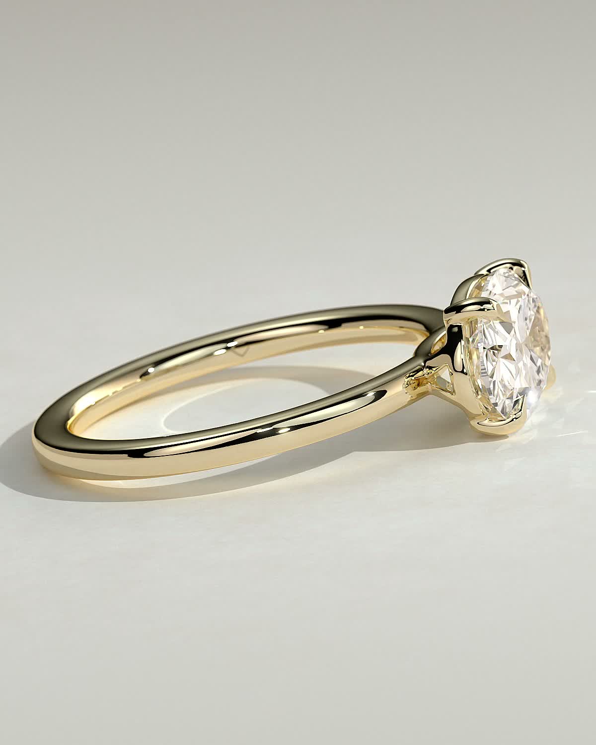 Oval East West Solitaire Lab Grown Diamond Engagement Ring