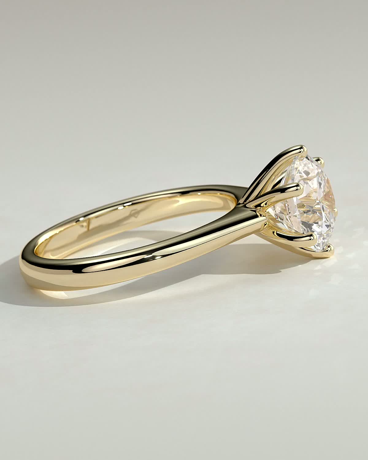 Round Solitaire Lab Grown Diamond Engagement Ring