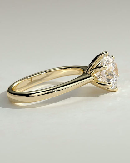Round Solitaire Lab Grown Diamond Engagement Ring