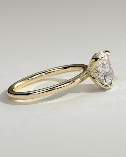 Cushion Solitaire With Tulip Prongs Lab Grown Diamond Engagement Ring