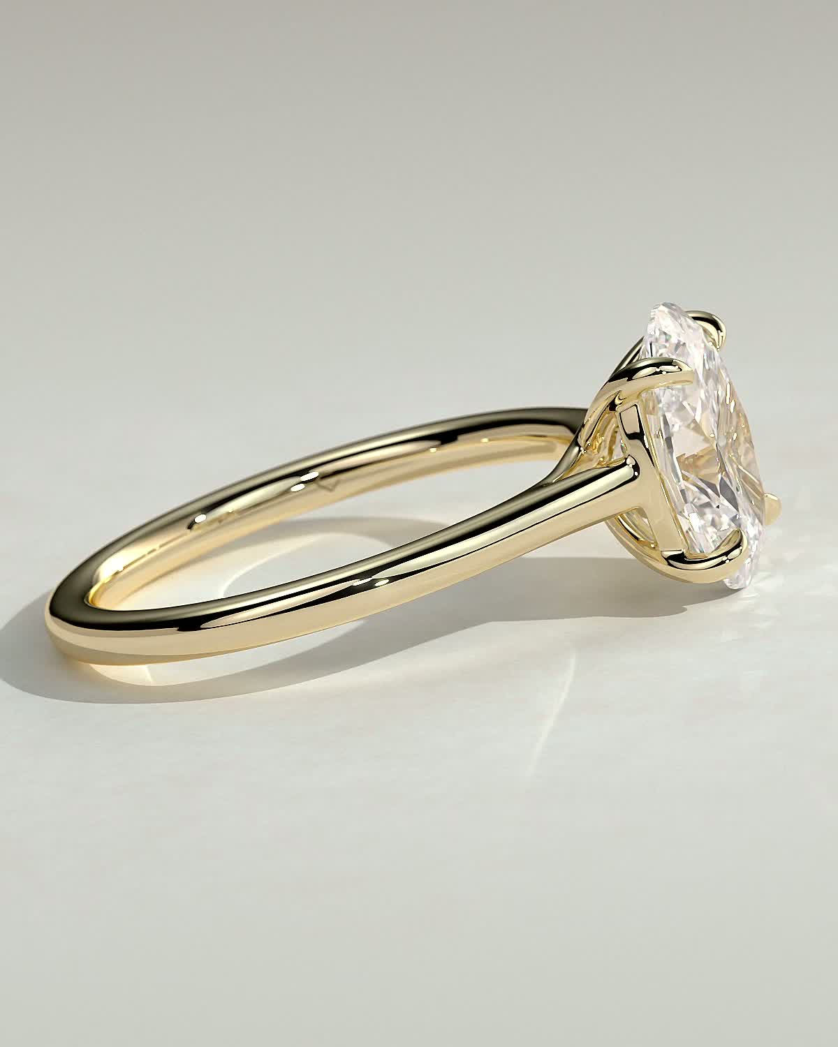 Oval Solitaire Lab Grown Diamond Engagement Ring