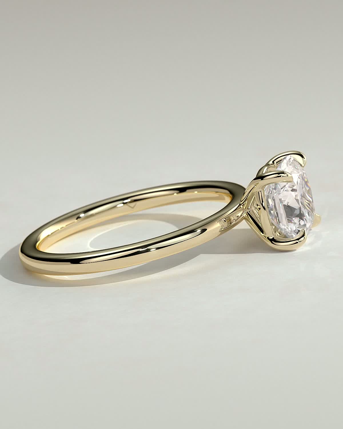 Cushion Solitaire Lab Grown Diamond Engagement Ring