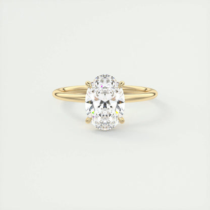 1.91 CT Oval Cut Solitaire Moissanite Engagement Ring 8