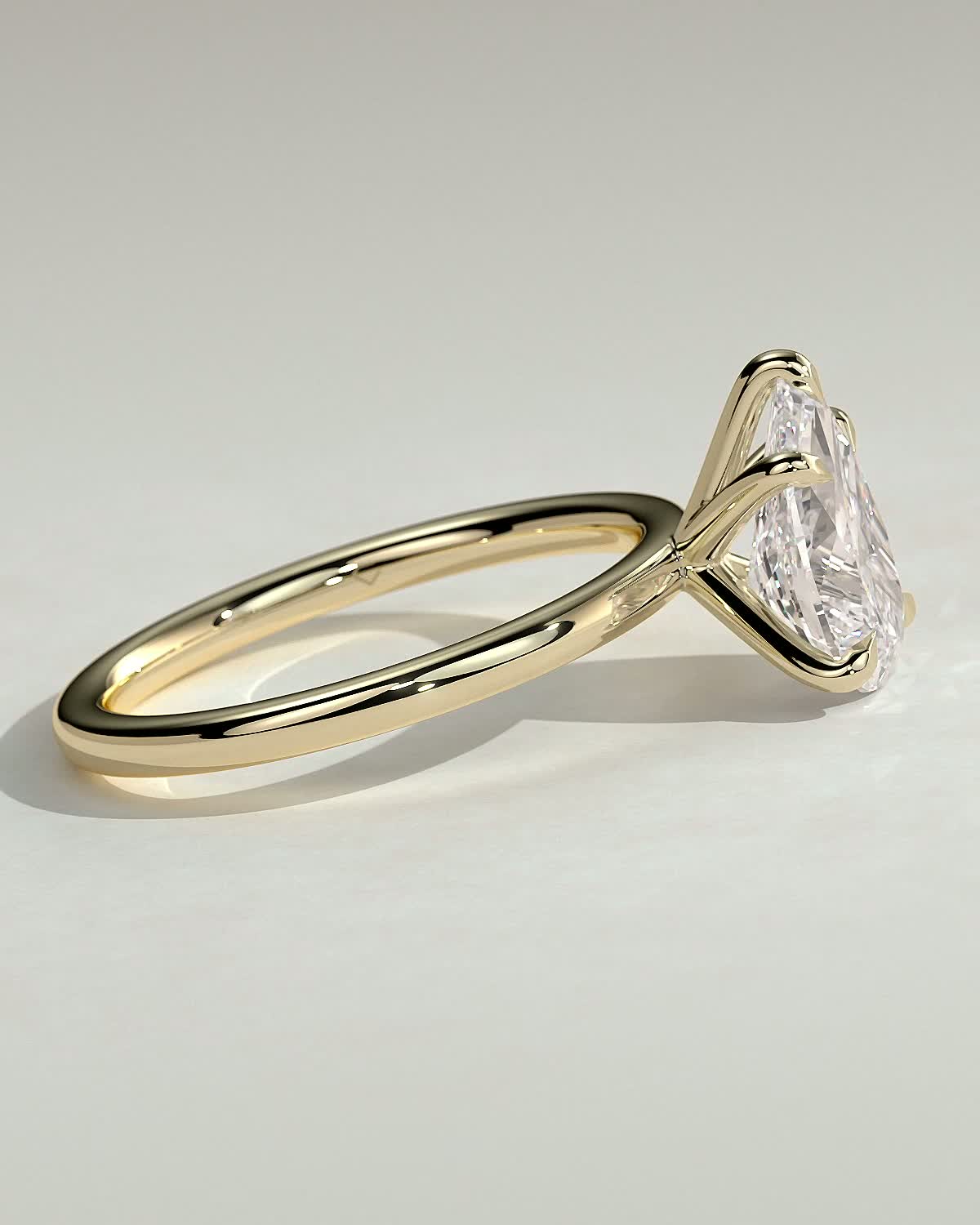 Pear Solitaire Lab Grown Diamond Engagement Ring