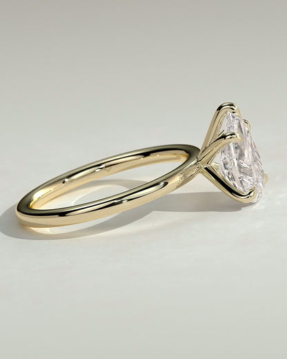 Pear Solitaire Lab Grown Diamond Engagement Ring