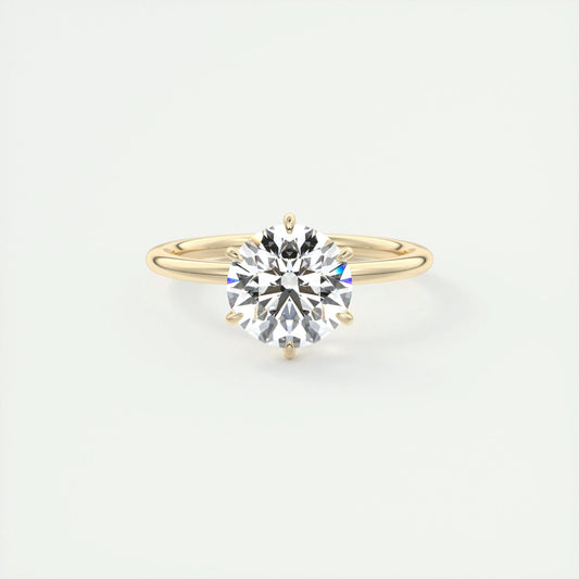 2.0 CT Round Cut Solitaire Moissanite Engagement Ring 9