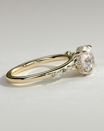 Round Pave & Hidden Halo Lab Grown Diamond Engagement Ring
