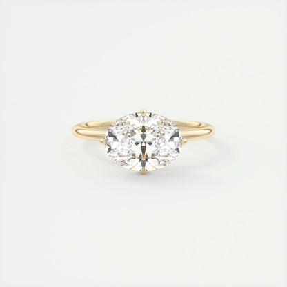2 CT Oval Hidden Halo CVD F/VS1 Diamond Engagement Ring 7