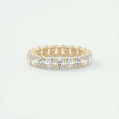 3.15 TCW Oval Cut Shared Prong Moissanite Bridal Wedding Band 7