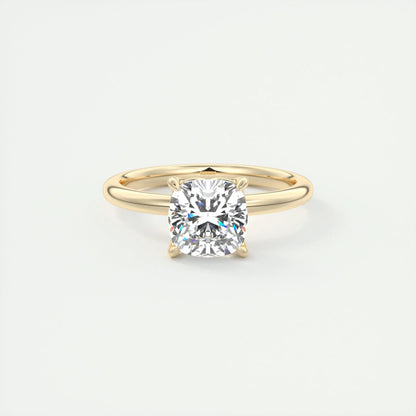 2 CT Cushion Solitaire CVD F/VS1 Diamond Engagement Ring 8
