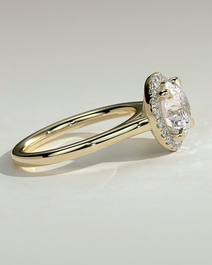 Round Halo Lab Grown Diamond Engagement Ring