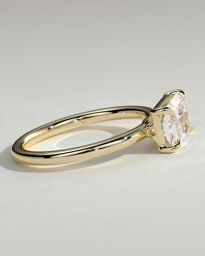 Radiant East West Solitaire Lab Grown Diamond Engagement Ring