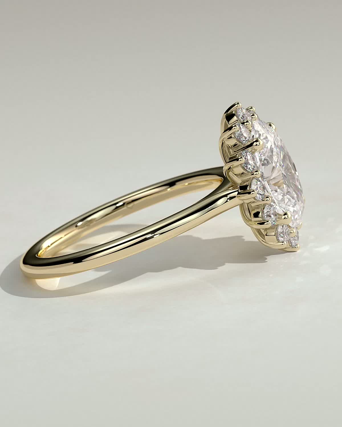 Oval Halo Lab Grown Diamond Engagement Ring