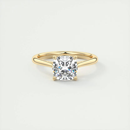 2.15 CT Cushion Cut Solitaire Moissanite Engagement Ring 8