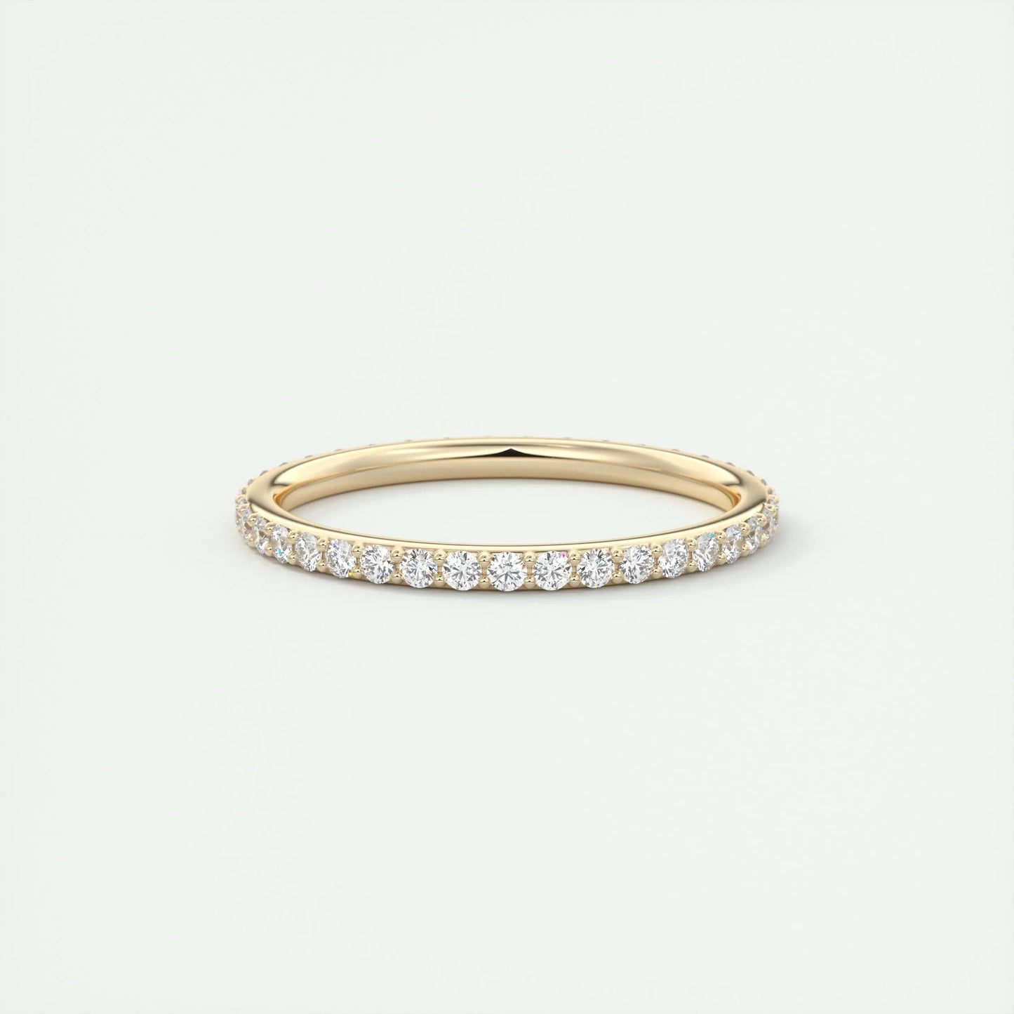 0.37 CT Round Full Eternity CVD EF/VVS Diamond Wedding Band 6