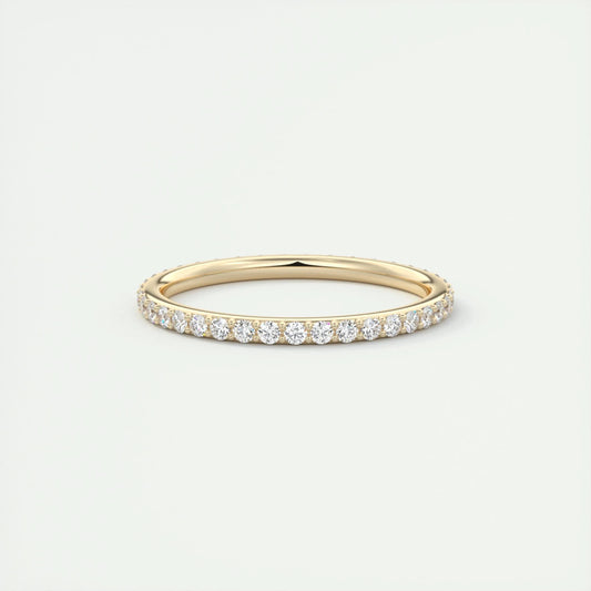 0.37 CT Round Full Eternity CVD EF/VVS Diamond Wedding Band 6