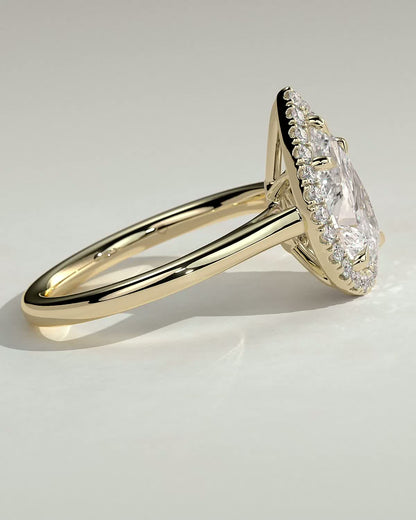 Pear Halo Lab Grown Diamond Engagement Ring