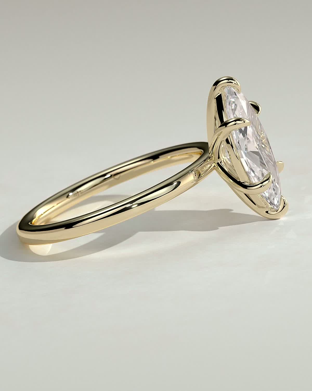 Marquise Solitaire Lab Grown Diamond Engagement Ring
