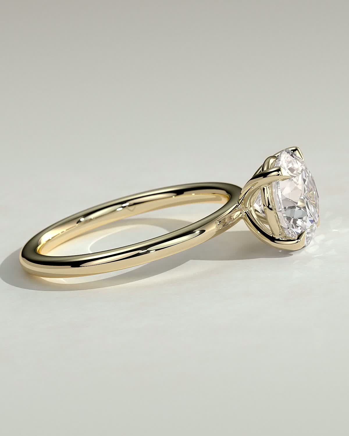 Round Solitaire Lab Grown Diamond Engagement Ring