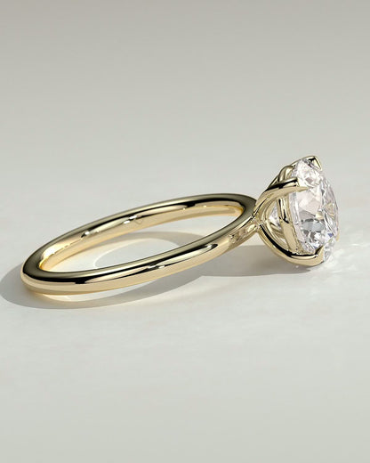 Round Solitaire Lab Grown Diamond Engagement Ring
