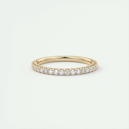 0.74 Round Cut Full Eternity Moissanite Bridal Wedding Band 6
