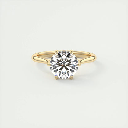 1.35 CT Round Cut Solitaire Moissanite Engagement Ring 8