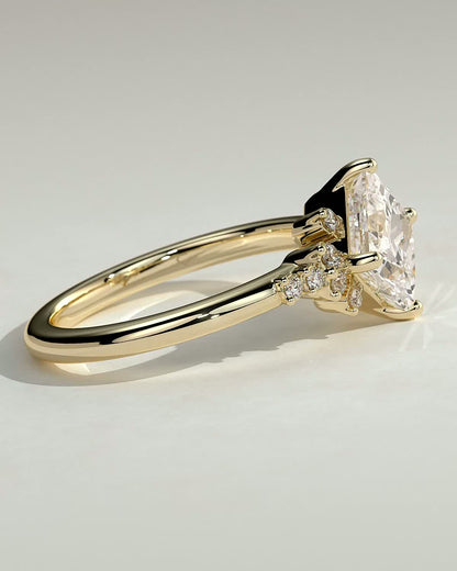 Princess Cluster Lab Grown Diamond Engagement Ring