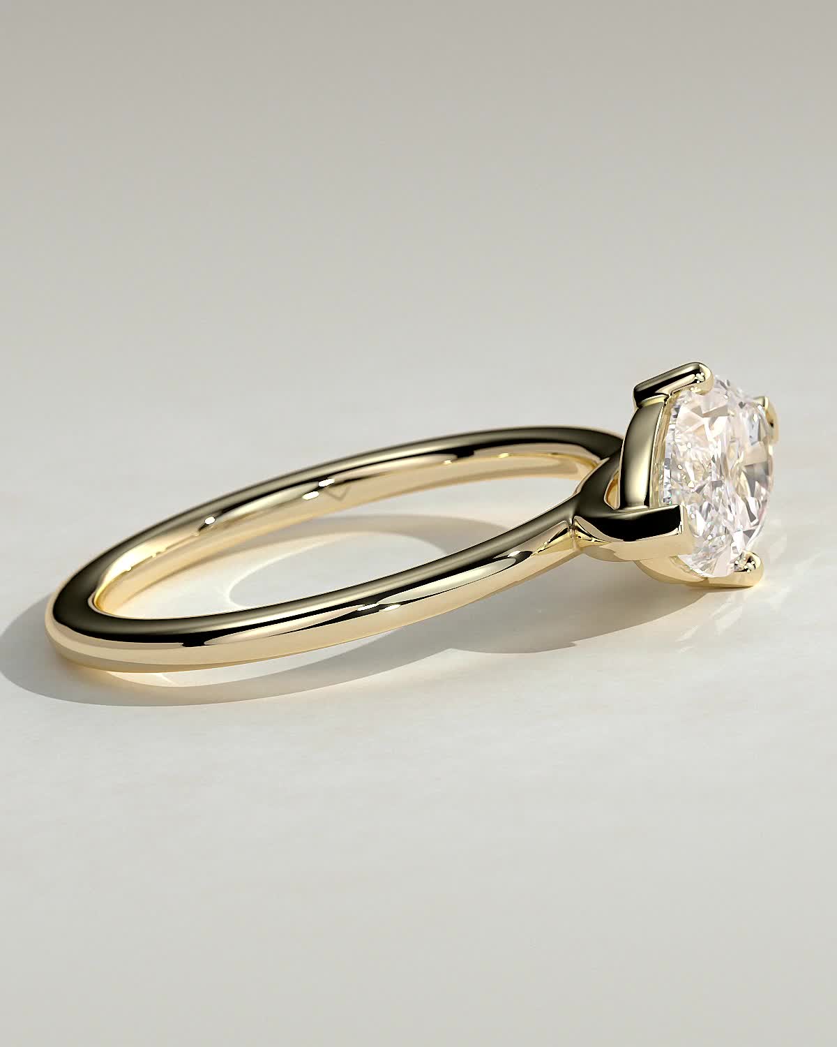 Marquise East West Solitaire Lab Grown Diamond Engagement Ring
