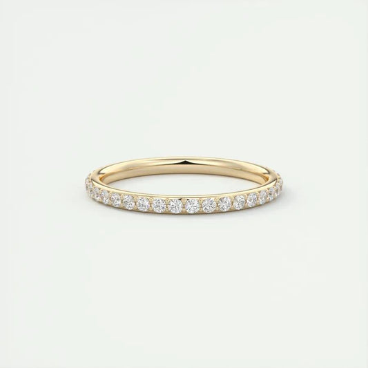 0.74 CT Round Full Eternity CVD EF/VVS Diamond Wedding Band 6