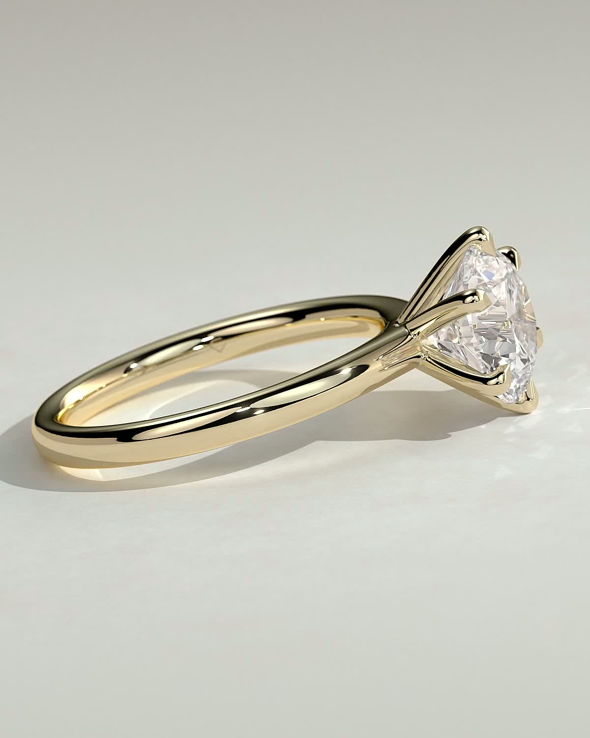 Round Solitaire Lab Grown Diamond Engagement Ring