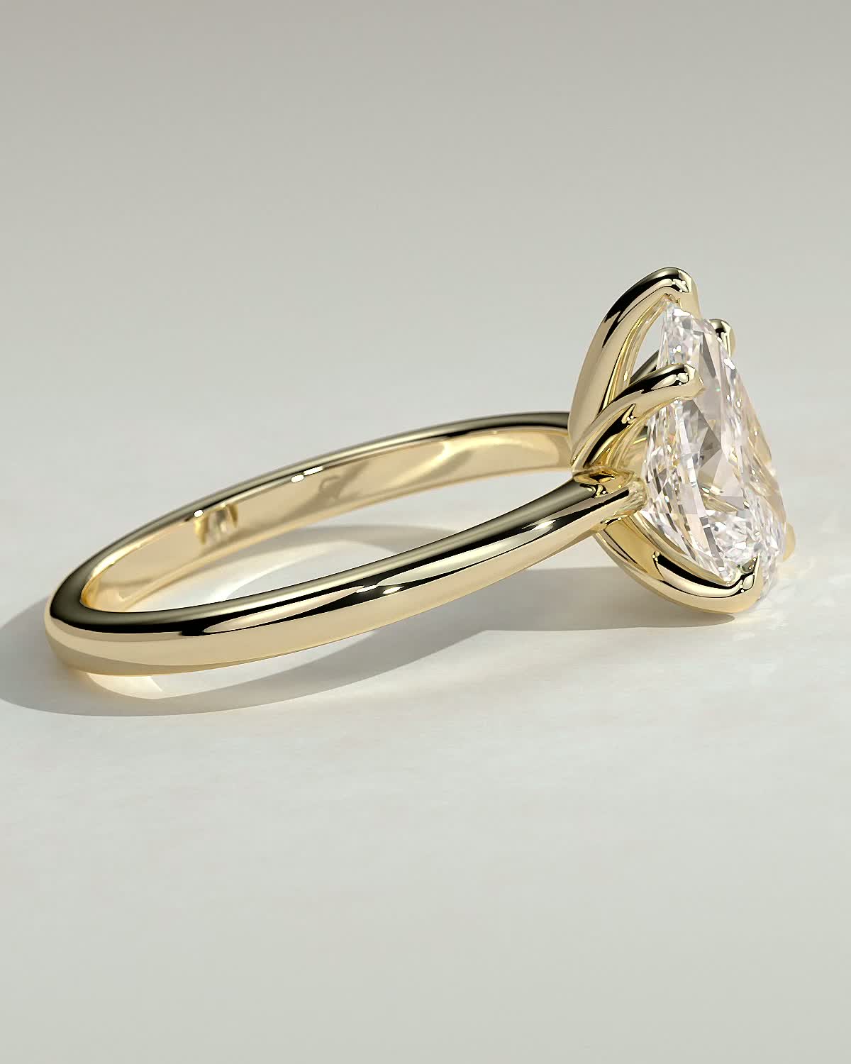 Pear Solitaire Lab Grown Diamond Engagement Ring