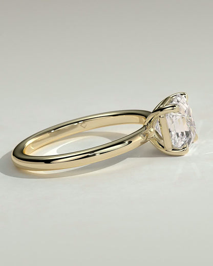 Asscher Solitaire Lab Grown Diamond Engagement Ring