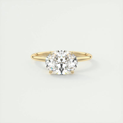 1.91 CT Oval Cut Solitaire Moissanite Engagement Ring 9
