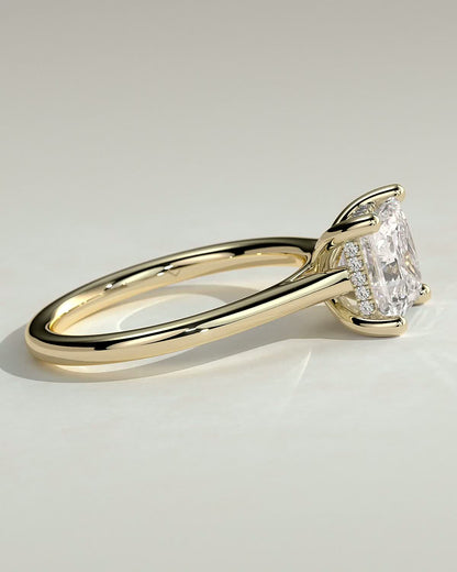 Princess Hidden Halo Lab Grown Diamond Engagement Ring